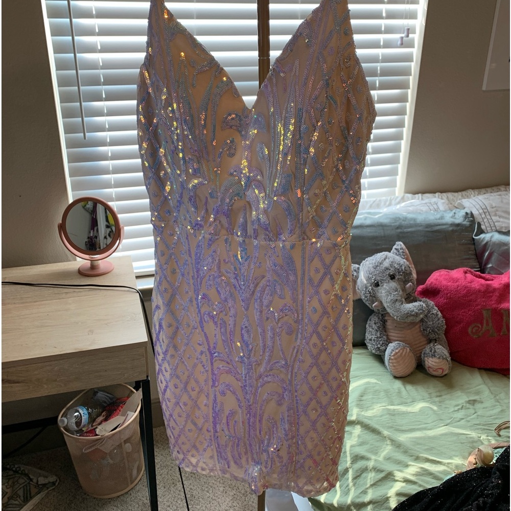 Cream Sparkly Dress